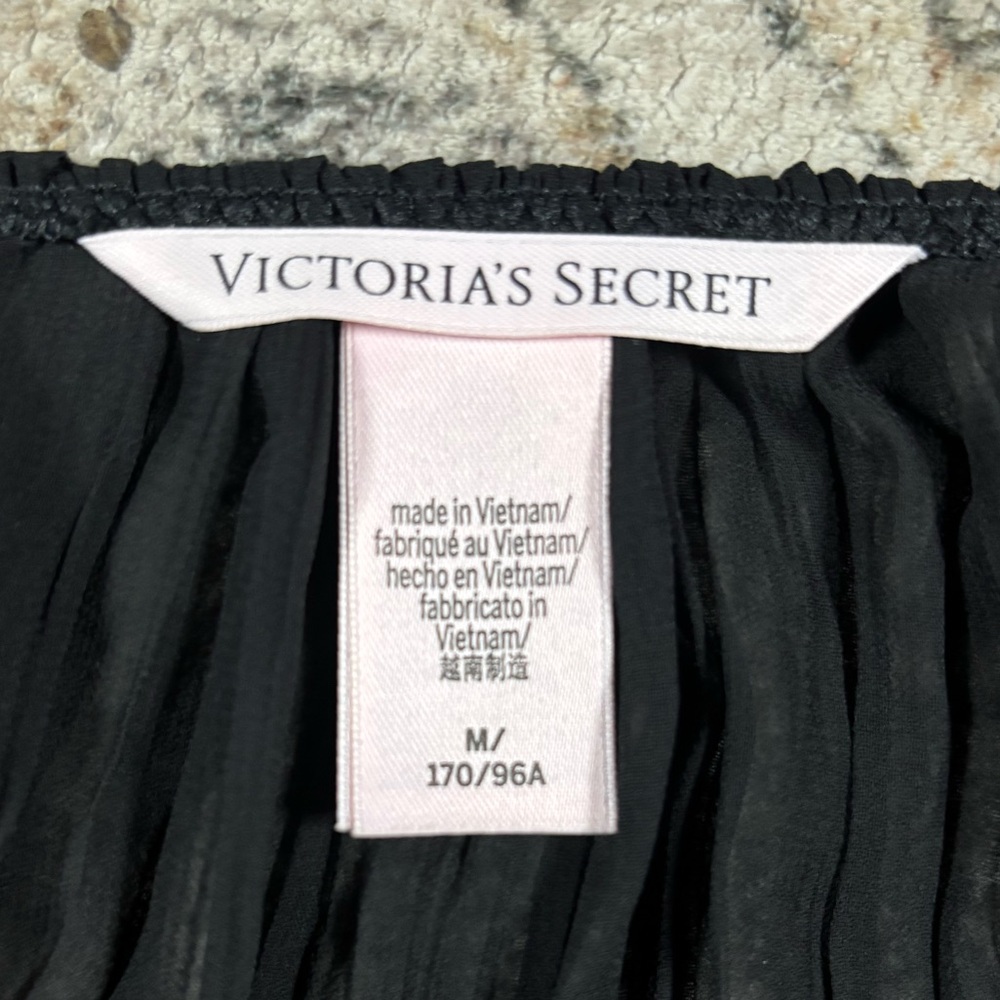 Victoria’s Secret Black Lace Lingerie Nightie Tank Top with Bow Size Medium‎ - Picture 6 of 6